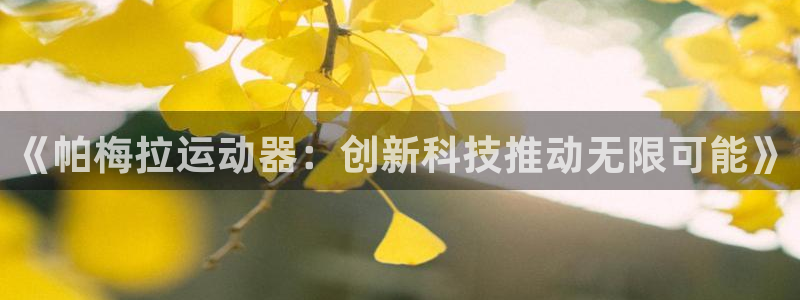 九游体育官网下载招商电话号码:《帕梅拉运动器:创新科技推动无